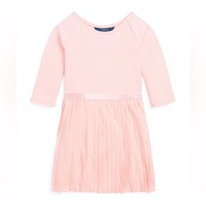 Polo Ralph Lauren - Pleated Stretch Ponte Dress - 4T - French Pink